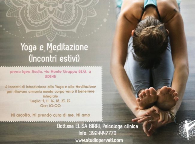 YogaMeditation a Udine. Incontri Estivi.